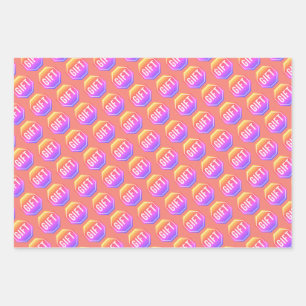 Hoja De Papel De Regalo STOP:GIFT y2k Funny Novedad única simple clásica