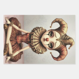 Hoja De Papel De Regalo Storybook Melancholic Clown 