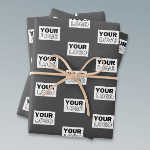 Hoja De Papel De Regalo Su diseño de imagen o logotipo empresarial en mosa