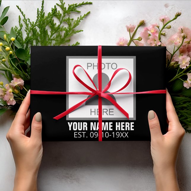 Hoja De Papel De Regalo Su foto aquí Nombre y edad (Subido por el creador)