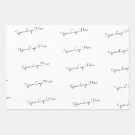 Hoja De Papel De Regalo Su logotipo aquí