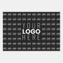 Hoja De Papel De Regalo Su logotipo o imagen con patrón de mosaico y logot