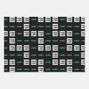 Hoja De Papel De Regalo Su logotipo o imagen Patrón en zig zag con dos i