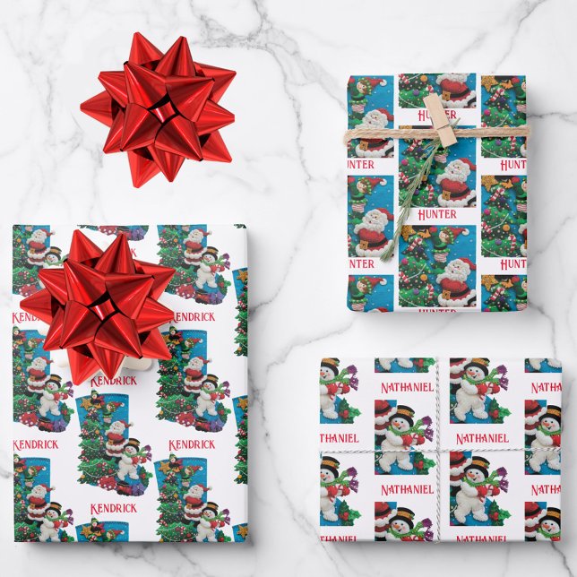 Hoja De Papel De Regalo Su(s) nombre(s) Personalizado(s) Navidades Cute Ho (Subido por el creador)