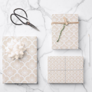 Hoja De Papel De Regalo Suave Sakura Neutral - Suave Lino