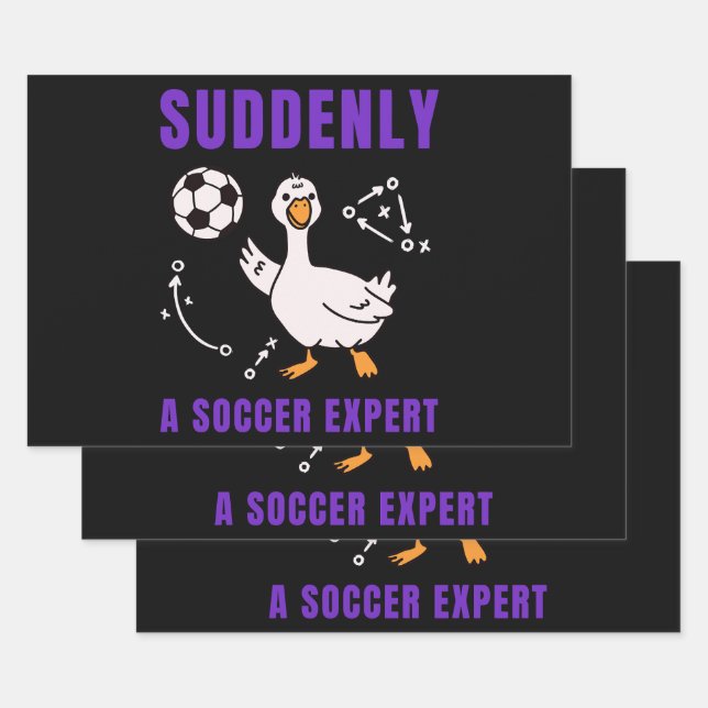 Hoja De Papel De Regalo Suddenly a soccer expert (Set)