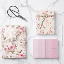 Hoja De Papel De Regalo Sueño de Rosas Rosadas