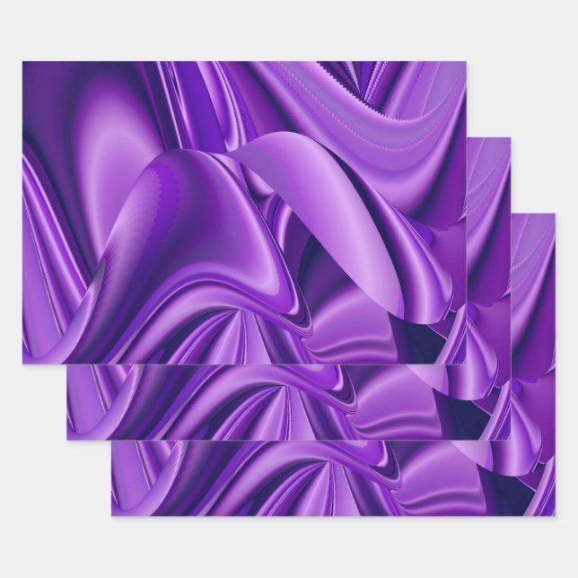 Hoja De Papel De Regalo Sueños del arcoiris de flores moradas (Set)