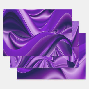 Hoja De Papel De Regalo Sueños del arcoiris de flores moradas