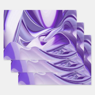 Hoja De Papel De Regalo Sueños del arcoiris de flores moradas