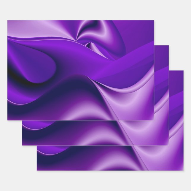 Hoja De Papel De Regalo Sueños del arcoiris de flores moradas (Set)