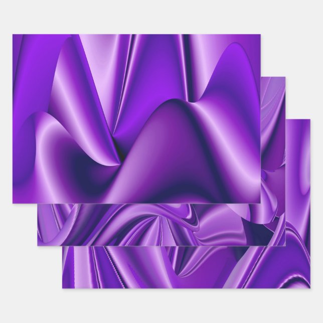 Hoja De Papel De Regalo Sueños del arcoiris de flores moradas (Set)