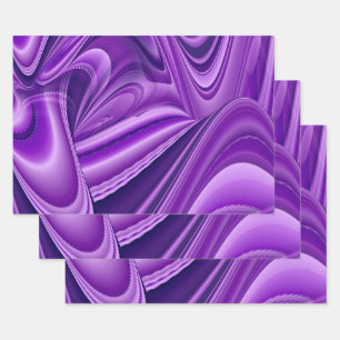 Hoja De Papel De Regalo Sueños del arcoiris de flores moradas