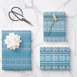 Hoja De Papel De Regalo Suéter feo de Navidad azul