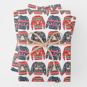 Hoja De Papel De Regalo Suéteres de Navidades feos