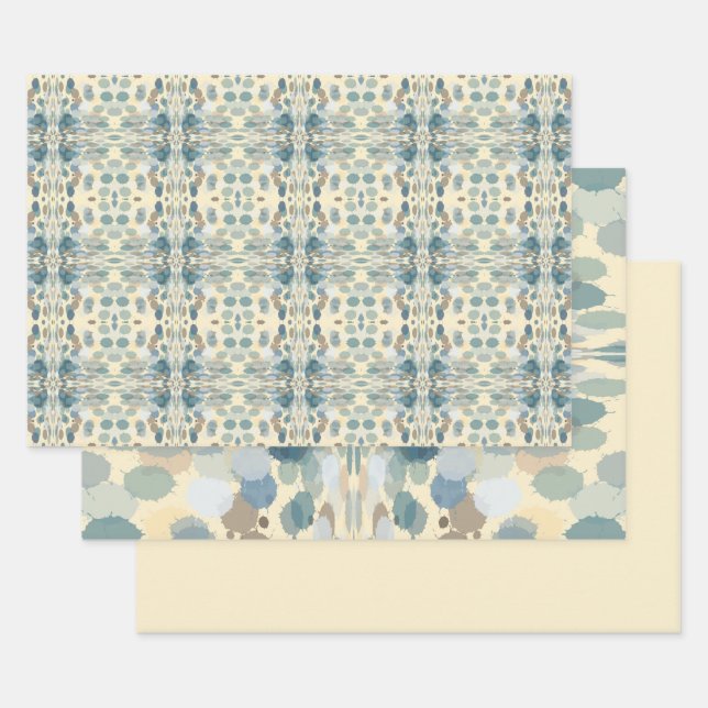 Hoja De Papel De Regalo Summertime Fun Ocean Spray Splatz Resumen Arte (Set)