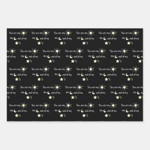 Hoja De Papel De Regalo Sun-Moon-and-Stars-