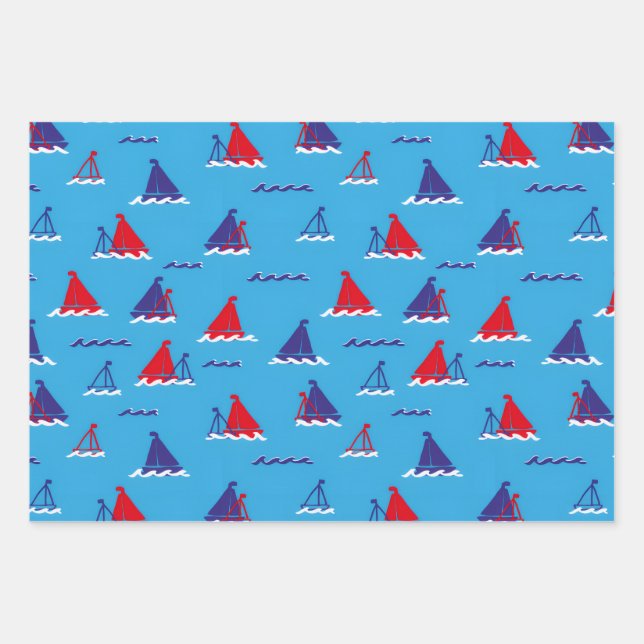 Hoja De Papel De Regalo Sunday Sail Dark (Anverso 3)