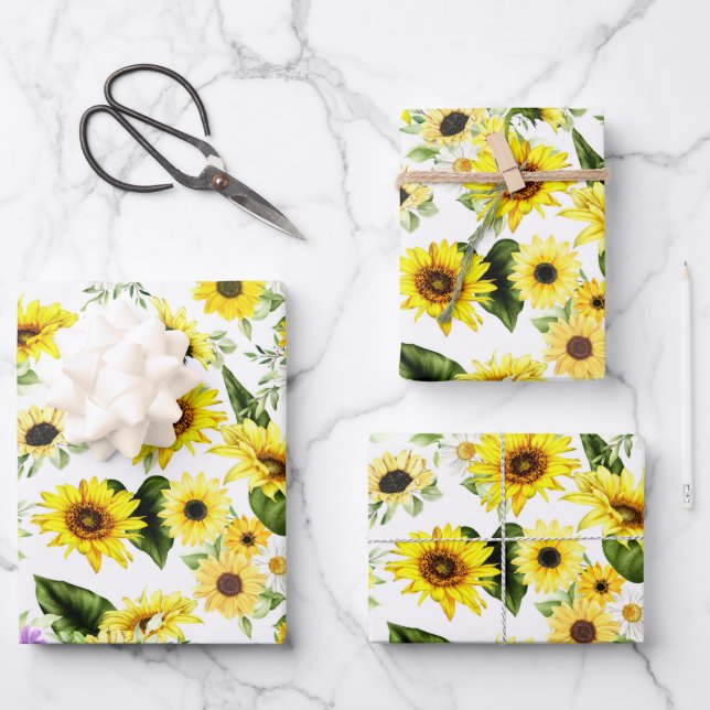 Hoja De Papel De Regalo Sunflower 7 (Anverso)