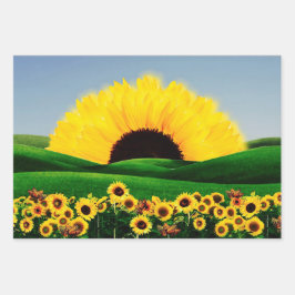 HOJA DE PAPEL DE REGALO SUNFLOWER HILL
