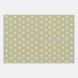 Hoja De Papel De Regalo Sunny Splatter Polka Dot Pattern