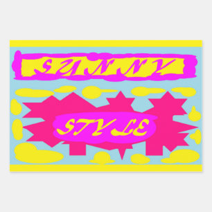 HOJA DE PAPEL DE REGALO SUNNY STYLE DISEÑE PINK LEMON BLUE