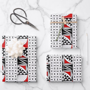 Hoja De Papel De Regalo Sunrise en rojo al suroeste