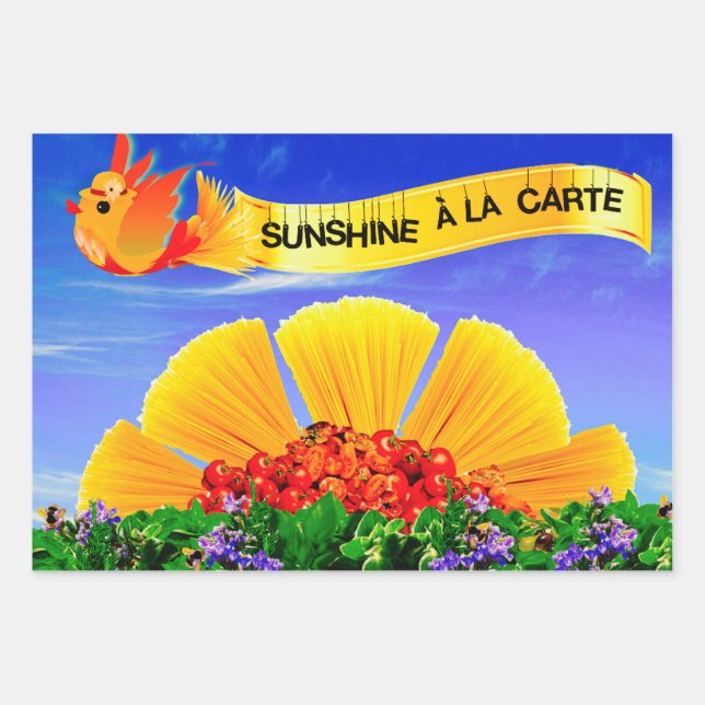 HOJA DE PAPEL DE REGALO ¡SUNSHINE ALA CARTE! (Anverso)