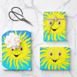Hoja De Papel De Regalo Sunshine Happy Face