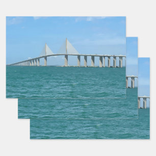Hoja De Papel De Regalo Sunshine Skyway Bridge Tampa Florida Foto