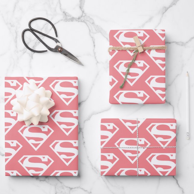 Hoja De Papel De Regalo Supergirl Solid S-Shield (Anverso)