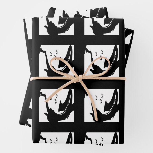 Hoja De Papel De Regalo Surreal Saxofón (In situ)