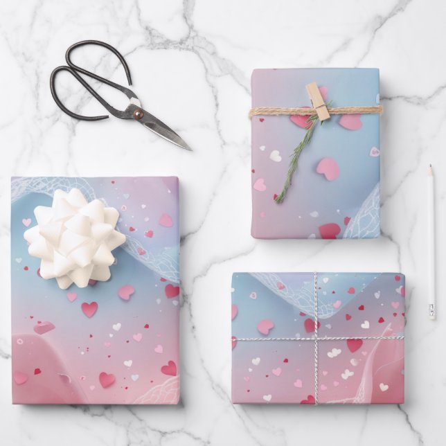 Hoja De Papel De Regalo Susurros en Encaje (Anverso)