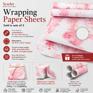 Hoja De Papel De Regalo Susurros Escarlatas