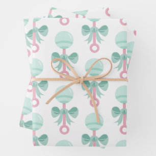 Hoja De Papel De Regalo Sweet Baby Rattle Gift