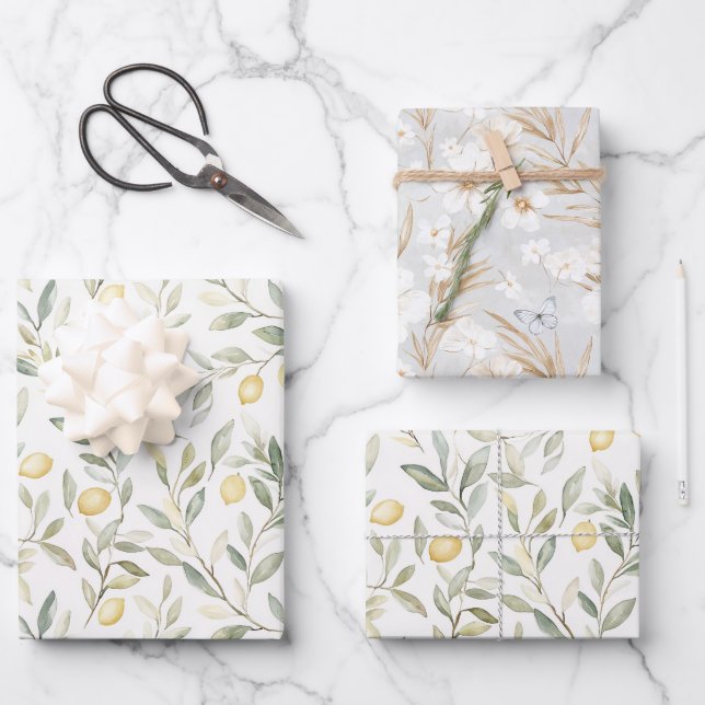Hoja De Papel De Regalo Sweet On You Lemons Wedding (Anverso)