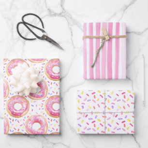 Hoja De Papel De Regalo Sweet One Donut Birthday Gift Wrap