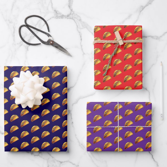 Hoja De Papel De Regalo Taco (Anverso)