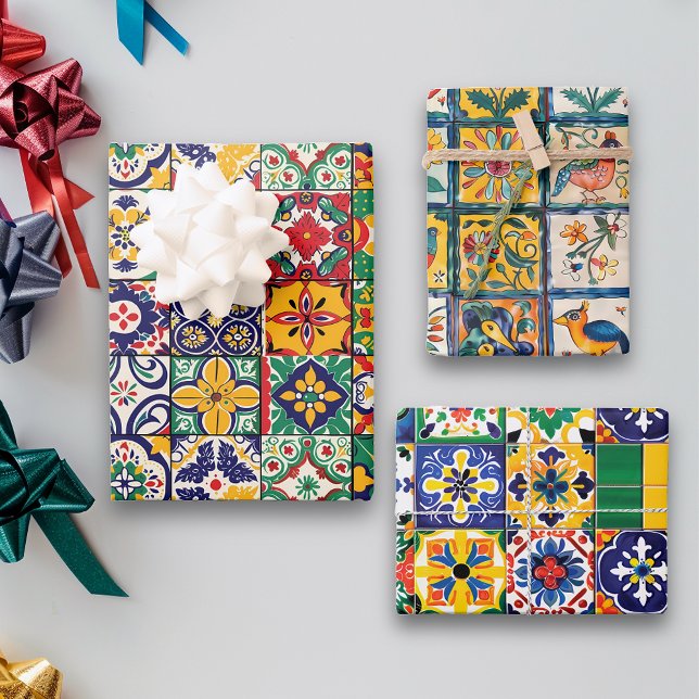 Hoja De Papel De Regalo Talavera mexicana Tile Fiesta española (Subido por el creador)