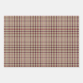 Hoja De Papel De Regalo Tan Burgundy Plaid Classic Pattern