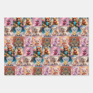 Hoja De Papel De Regalo Tantos Osos De Teddy