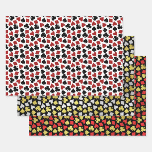 Hoja De Papel De Regalo Tarjeta de póquer se adapta a los patrones de jug