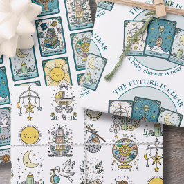 Hoja De Papel De Regalo Tarot Cards Baby Shower