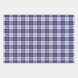 Hoja De Papel De Regalo Tartan de vestido azul del clan MacPherson
