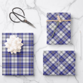 Hoja De Papel De Regalo Tartan de vestido azul del clan MacPherson