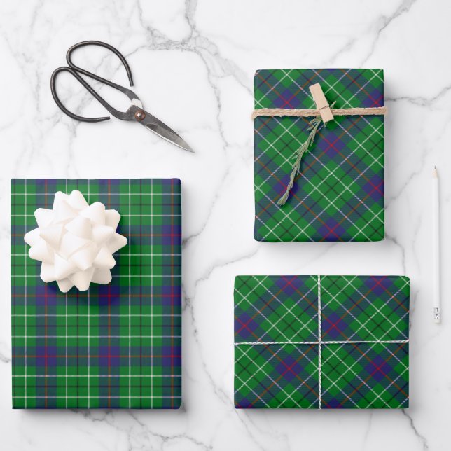 Hoja De Papel De Regalo Tartan del Clan Duncan (Anverso)