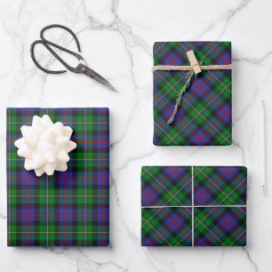 Hoja De Papel De Regalo Tartan del Clan Malcolm