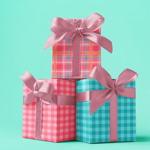 Hoja De Papel De Regalo Tartar rosa y azul, conjunto de verano de 3