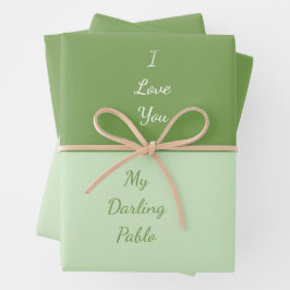 Hoja De Papel De Regalo Te Amo Mi Querido