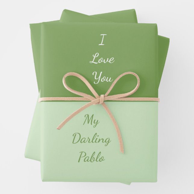 Hoja De Papel De Regalo Te Amo Mi Querido (In situ)